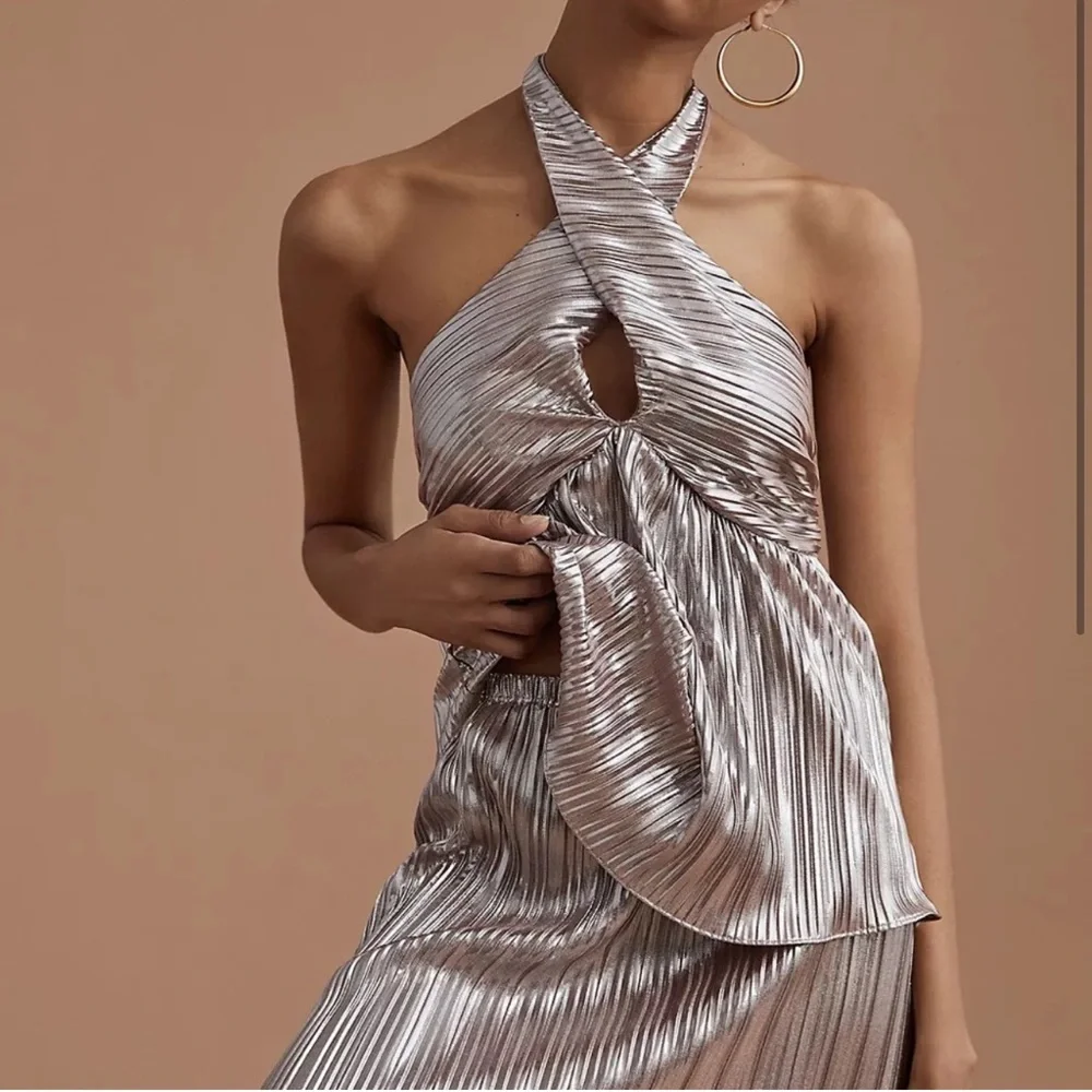 *Anthropologie Shimmer V-Neck Tank